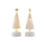 Christmas bauble DKD Home Decor White Golden 9 x 9 x 25 cm (2 Units)