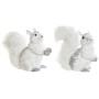 Décorations de Noël DKD Home Decor Blanc Écureuil 22 x 11 x 22 cm (2 Unités)