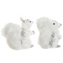 Décorations de Noël DKD Home Decor Blanc Écureuil 22 x 11 x 22 cm (2 Unités)