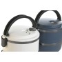 Boîte à lunch DKD Home Decor Bleu Blanc Gris foncé Acier inoxydable polypropylène 1,5 L (2 Unités)