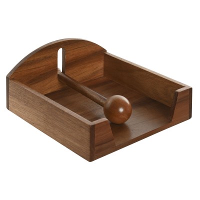 Napkin holder Home ESPRIT Natural Acacia 19 x 21 x 8,8 cm