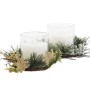 Bougie DKD Home Decor Doré Argenté Noël 15 x 15 x 5 cm (2 Unités)