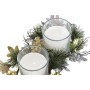 Candle DKD Home Decor Golden Silver Christmas 15 x 15 x 5 cm (2 Units)