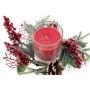 Candle DKD Home Decor Red Green 20 x 20 x 9 cm 8 x 8 x 9 cm (2 Units)