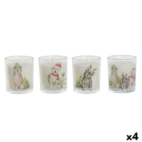 Candle DKD Home Decor White 5 x 5 x 6 cm (4 Units)