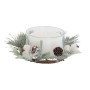 Bougie DKD Home Decor Blanc Noël 15 x 15 x 5.5 cm 13 x 13 x 5,5 cm
