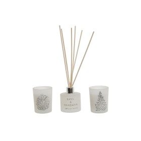 Candle Set DKD Home Decor White Christmas 5 x 5 x 6 cm