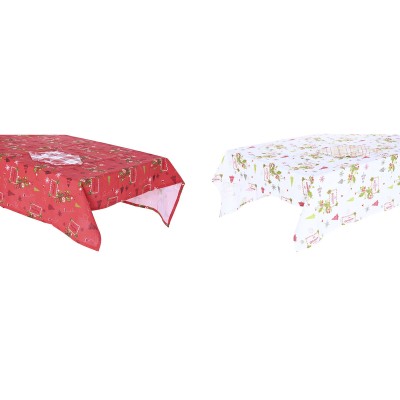 Service de linge de table DKD Home Decor Blanc Rouge Vert Beige (5 Pièces) (2 Unités)