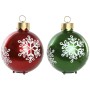 Christmas Baubles Home ESPRIT Red Green Metal LED (2 Units)
