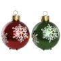 Boules de Noël Home ESPRIT Rouge Vert Métal LED (2 Unités)