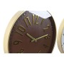 Horloge Murale Home ESPRIT Blanc Marron Doré PVC 45 x 4 x 45 cm (2 Unités)