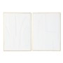 Wall Decoration Home ESPRIT White Golden Abstract 72,7 x 2,5 x 100,5 cm (2 Units)