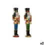 Christmas bauble Home ESPRIT Multicolour Nutcracker 23 x 20 x 70 cm (2 Units)