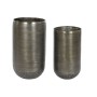 Set of Planters Home ESPRIT Golden Silver Aluminium 34,5 x 36 x 63 cm