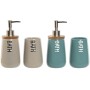 Bath Set Home ESPRIT Beige Turquoise Bamboo ABS Dolomite 9 x 8,5 x 19 cm (2 Units)