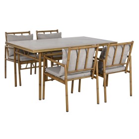 Garden furniture Home ESPRIT Beige 160 x 90 x 75 cm 83 cm (5 Pieces)