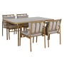 Garden furniture Home ESPRIT Beige 160 x 90 x 75 cm 83 cm (5 Pieces)
