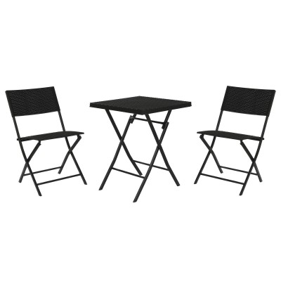 Garden furniture Home ESPRIT Black 58 x 58 x 71,5 cm