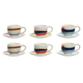 Piece Coffee Cup Set Home ESPRIT Yellow Blue Green Lilac Metal Dolomite 180 ml