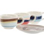 Piece Coffee Cup Set Home ESPRIT Yellow Blue Green Lilac Metal Dolomite 180 ml