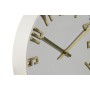 Horloge Murale Home ESPRIT Blanc Doré Argenté PVC 30 x 4 x 30 cm (2 Unités)