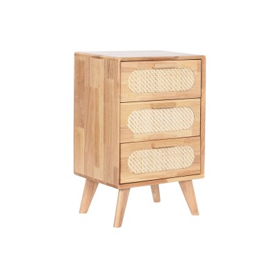Caisson à Tiroirs Home ESPRIT Naturel Métal Bois d'hévéa 40 x 30 x 63 cm