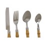 Couverts Home ESPRIT Argenté Naturel Acier inoxydable ABS 3 x 2 x 16 cm 24 Pièces