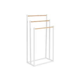 Free-Standing Towel Rack Home ESPRIT White Natural Metal Bamboo 45 x 22 x 85 cm
