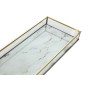 Set of trays Home ESPRIT White Golden Metal Crystal 42 x 15 x 4 cm (2 Units)
