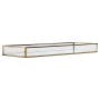 Set of trays Home ESPRIT White Golden Metal Crystal 42 x 15 x 4 cm (2 Units)