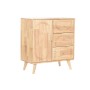 Buffet Home ESPRIT Naturel Métal Rotin Bois d'hévéa 73,5 x 35 x 78 cm