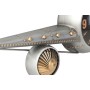 Wall Clock Home ESPRIT Golden Silver Metal Aeroplane Vintage 114 x 11 x 40 cm