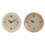 Horloge Murale Home ESPRIT Beige Naturel Bois 30 x 5 x 30 cm (2 Unités)