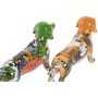 Figurine Décorative Home ESPRIT Jaune Vert Multicouleur Chien 20 X 6 X 11,5 CM (2 Unités)
