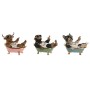 Figurine Décorative Home ESPRIT Noir Multicouleur 20 X 14,5 X 15,5 CM (3 Unités)