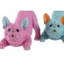 Decorative Figure Home ESPRIT Blue Fuchsia Dog 34,5 X 20 X 22 CM (2 Units)