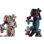 Wall Decoration Home ESPRIT Multicolour Mosaic Lizard Mediterranean 8 x 4 x 20 cm (2 Units)