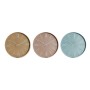 Wall Clock Home ESPRIT Blue Pink Mustard PVC 30 x 4 x 30 cm (3 Units)