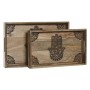 Jeux de plateaux Home ESPRIT Naturel Bois de manguier 43,5 x 27 x 5,5 cm (2 Unités)