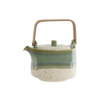 Théière Home ESPRIT Blanc Vert Bambou Porcelaine 1 L