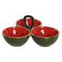 Bol pour Apéritifs Home ESPRIT Rouge Vert Grès Pastèque 23 x 22 x 10,5 cm