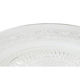 Assiette plate Home ESPRIT Transparent Verre 33 x 33 x 9,4 cm