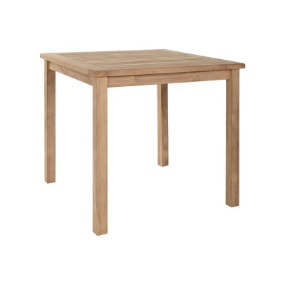 Dining Table Home ESPRIT Brown Teak 80 x 80 x 77 cm