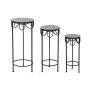 Jeu de 3 tables Home ESPRIT Noir 30 x 30 x 69 cm (3 Pièces)