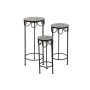 Jeu de 3 tables Home ESPRIT Noir 30 x 30 x 69 cm (3 Pièces)