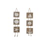 Hanging decoration Home ESPRIT White Natural Mediterranean 15,5 x 4 x 80 cm (2 Units)