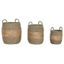 Basket set Home ESPRIT Natural Water hyacinth (3 Pieces)