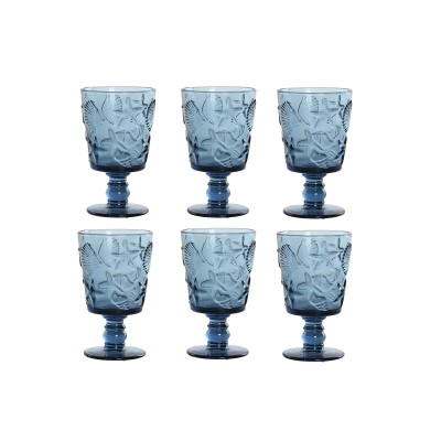 Set of cups Home ESPRIT Blue Crystal 345 ml (6 Units)