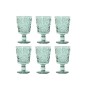 Set of cups Home ESPRIT Turquoise Crystal 345 ml (6 Units)