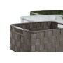 Set de basket Home ESPRIT Vert Gris Crème Métal polypropylène 38 x 28 x 17 cm 3 Pièces (3 Unités)
